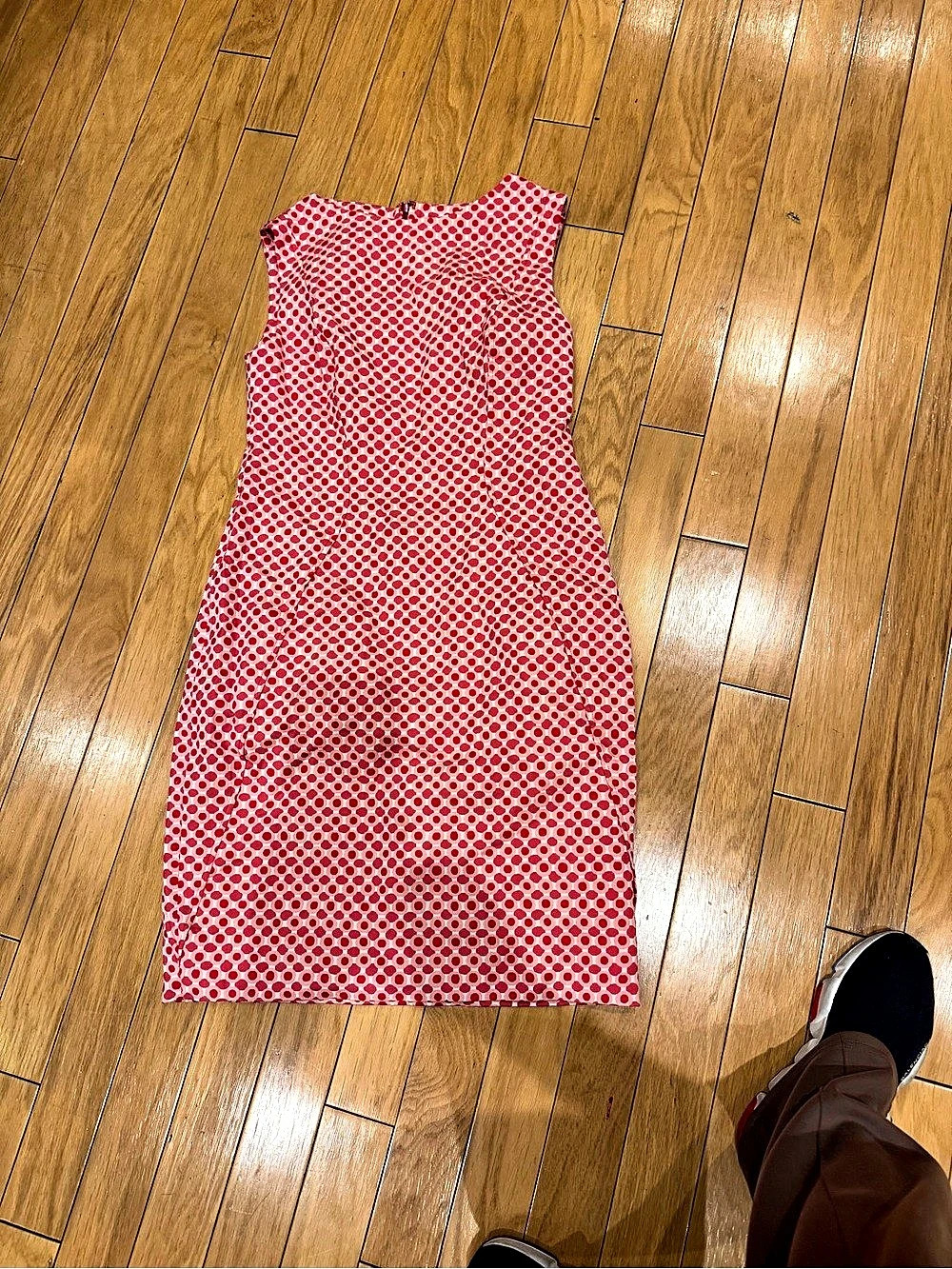 Lela Rise Red & White Polka Dot Mini Dress Like New